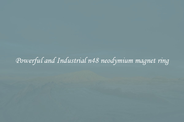 Powerful and Industrial n48 neodymium magnet ring