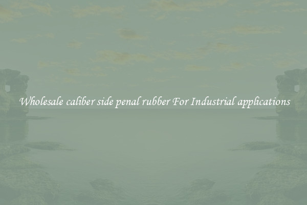 Wholesale caliber side penal rubber For Industrial applications