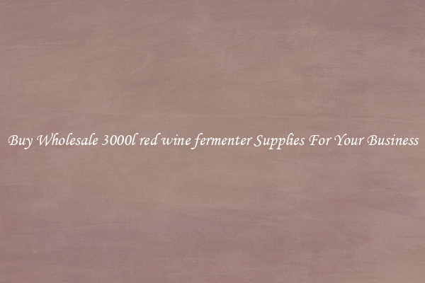 Buy Wholesale 3000l red wine fermenter Supplies For Your Business