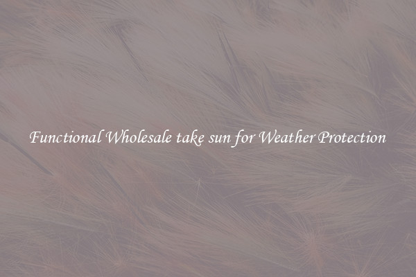 Functional Wholesale take sun for Weather Protection 