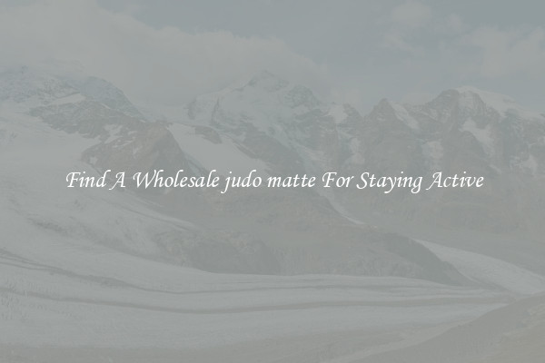 Find A Wholesale judo matte For Staying Active
