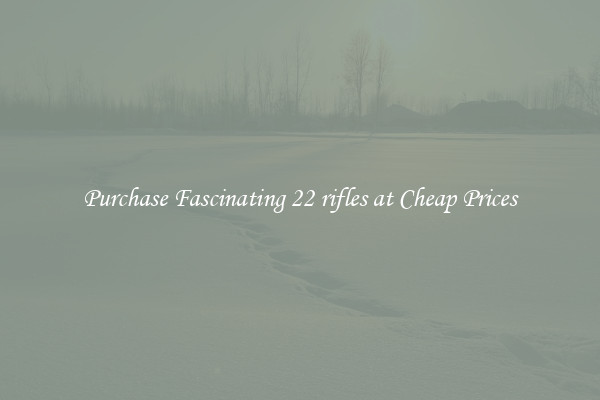 Purchase Fascinating 22 rifles at Cheap Prices