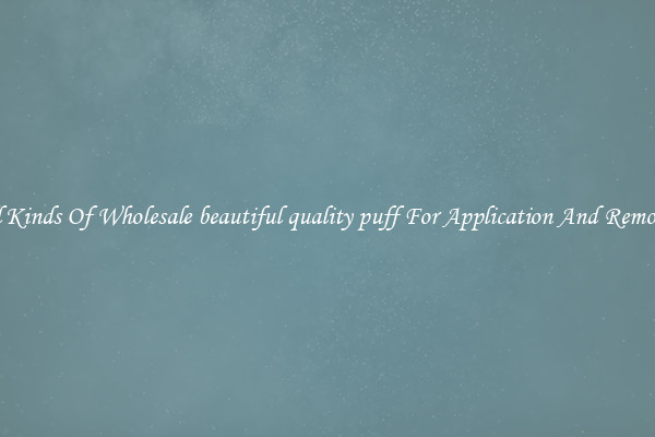 All Kinds Of Wholesale beautiful quality puff For Application And Removal
