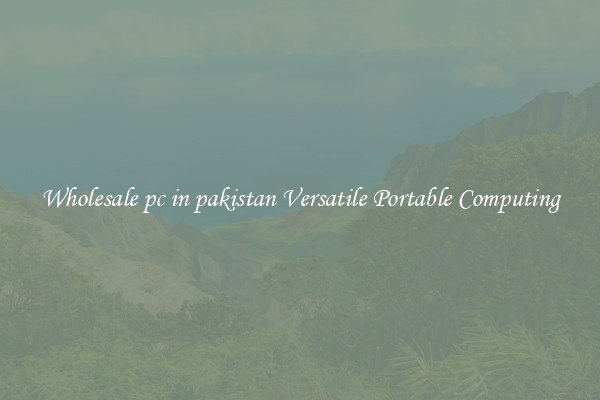 Wholesale pc in pakistan Versatile Portable Computing