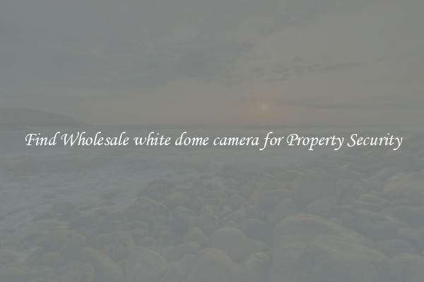 Find Wholesale white dome camera for Property Security