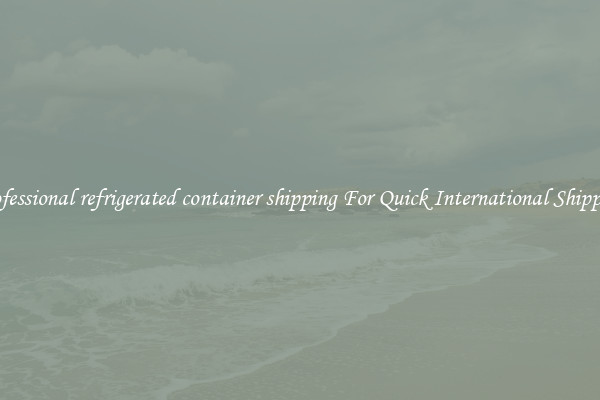 professional refrigerated container shipping For Quick International Shipping