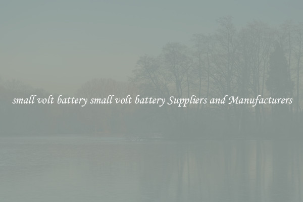 small volt battery small volt battery Suppliers and Manufacturers