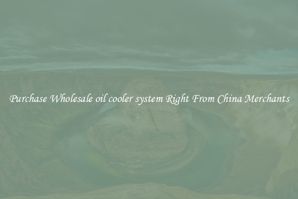 Purchase Wholesale oil cooler system Right From China Merchants